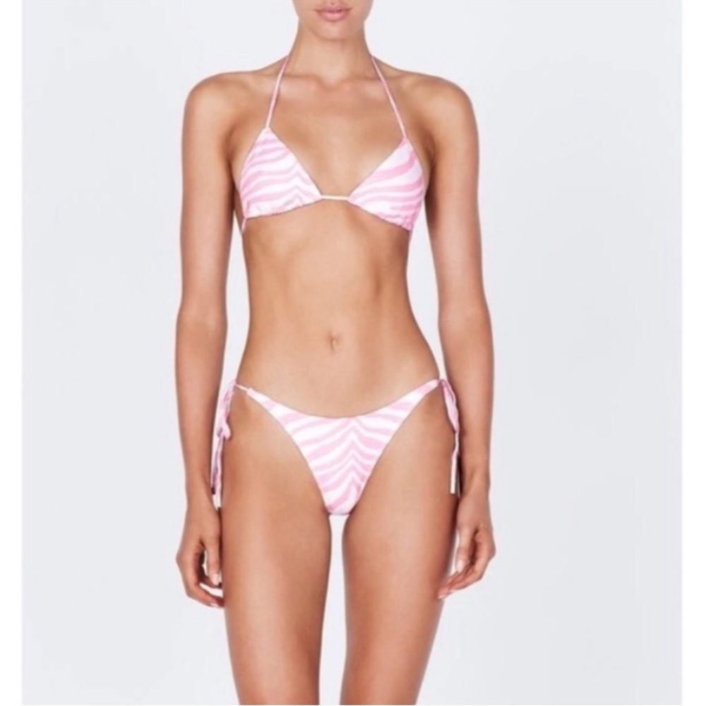 Triangl Pink Zebra Punch Vinca Bikini Top and Macie Bikini Bottom